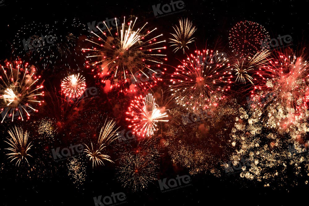 Kate New Year Fireworks Backdrop Celebrate Christmas Designed by Chain Photography - Kate Backdrop AU