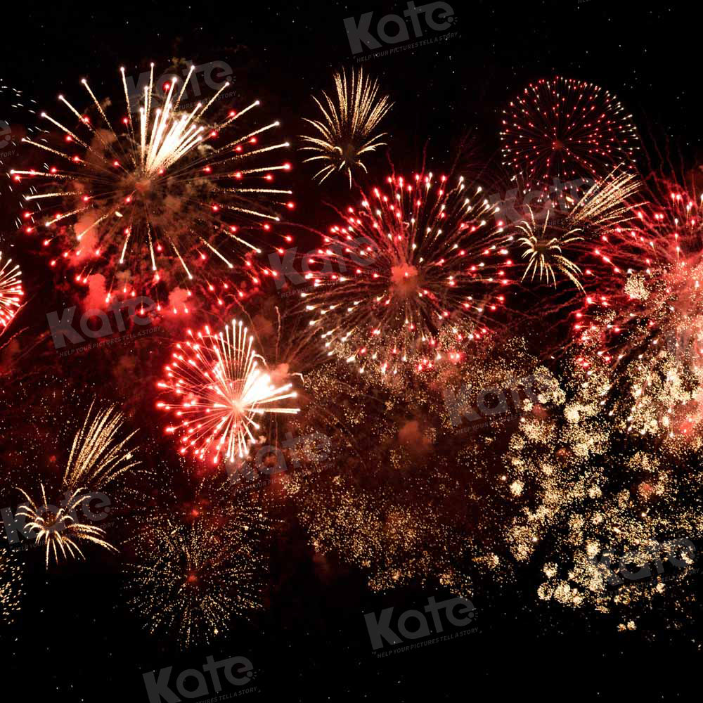 Kate New Year Fireworks Backdrop Celebrate Christmas Designed by Chain Photography - Kate Backdrop AU