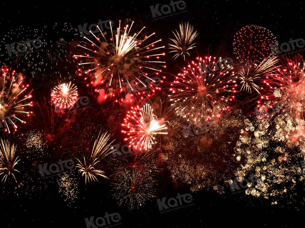 Kate New Year Fireworks Backdrop Celebrate Christmas Designed by Chain Photography - Kate Backdrop AU