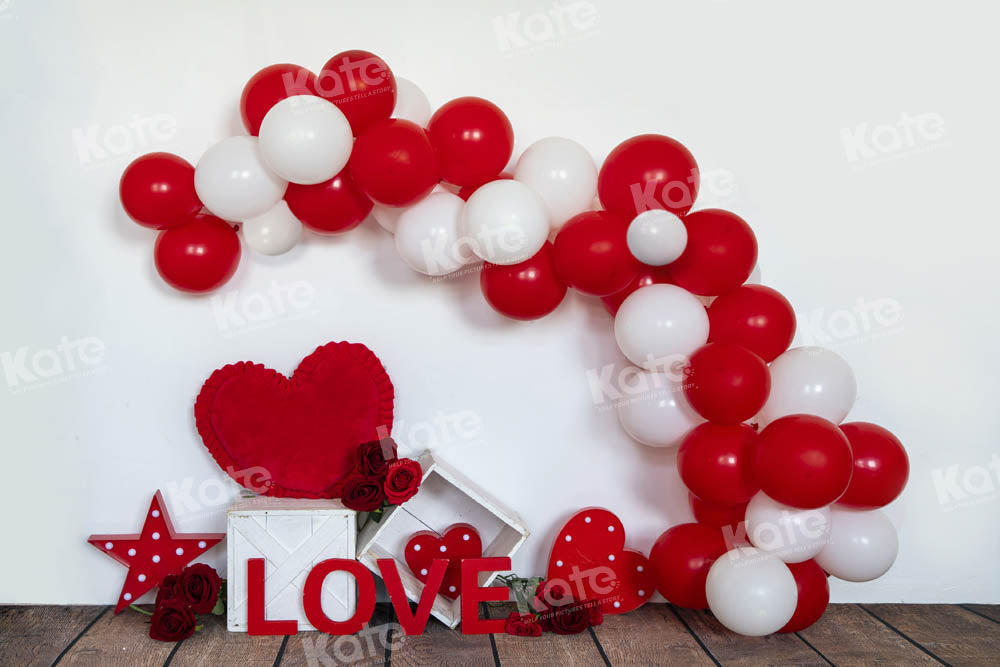 Kate Valentine's Day Love Arch Balloons Backdrop Designed by Emetselch - Kate Backdrop AU