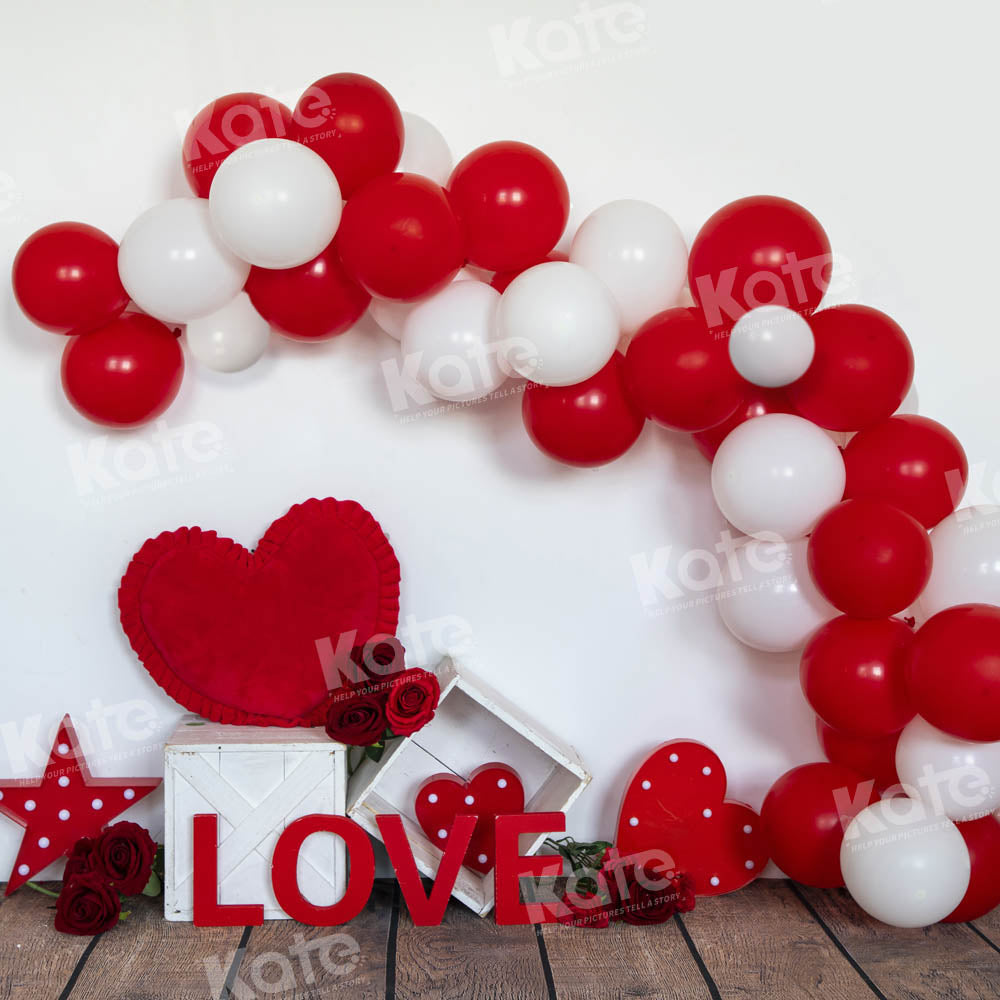 Kate Valentine's Day Love Arch Balloons Backdrop Designed by Emetselch - Kate Backdrop AU