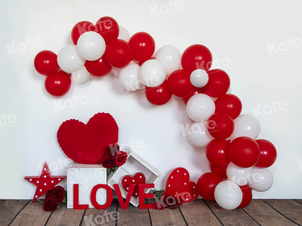 Kate Valentine's Day Love Arch Balloons Backdrop Designed by Emetselch - Kate Backdrop AU