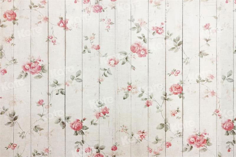 Kate Floral Painted Wood Backdrop for Photography - Kate Backdrop AU