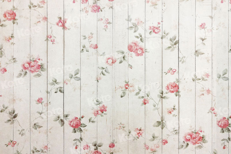 Kate Floral Painted Wood Backdrop for Photography - Kate Backdrop AU