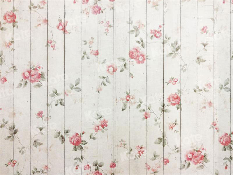 Kate Floral Painted Wood Backdrop for Photography - Kate Backdrop AU