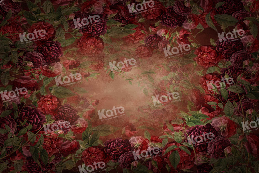 Kate Dark Red Rose Fine Art Backdrop Designed by Chain Photography - Kate Backdrop AU