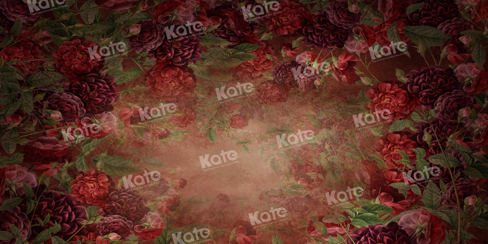 Kate Dark Red Rose Fine Art Backdrop Designed by Chain Photography - Kate Backdrop AU