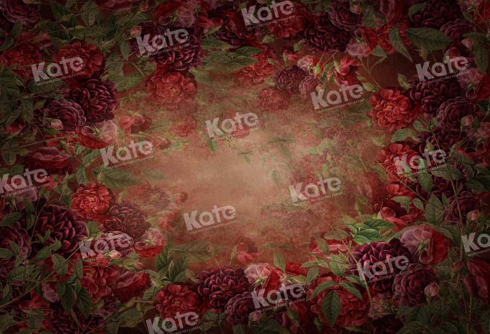 Kate Dark Red Rose Fine Art Backdrop Designed by Chain Photography - Kate Backdrop AU