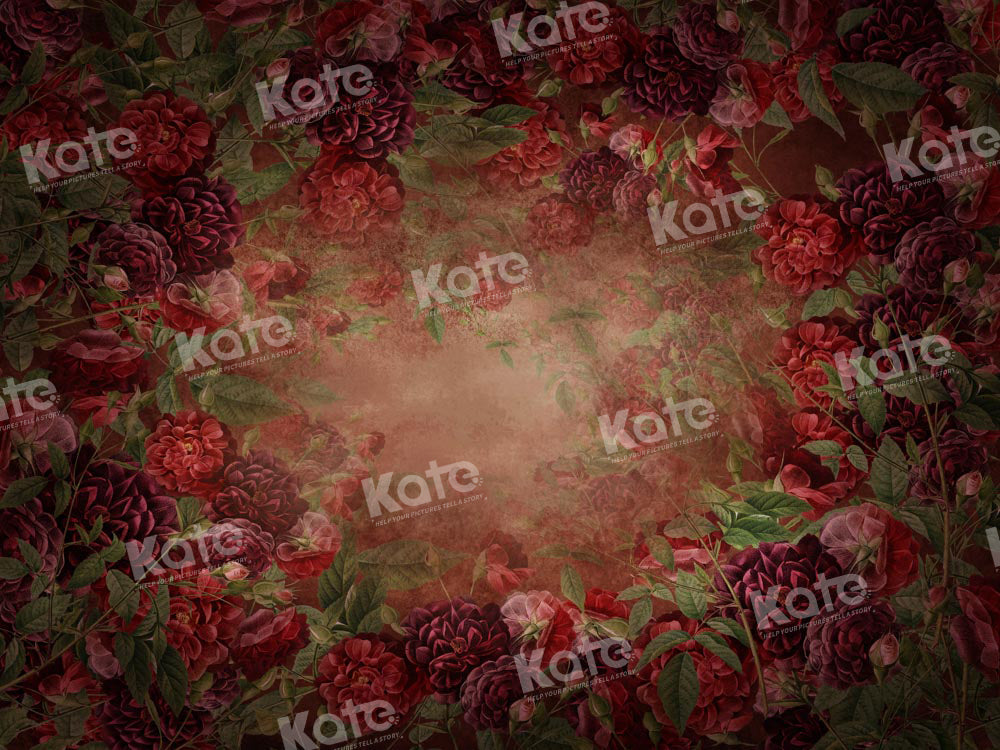 Kate Dark Red Rose Fine Art Backdrop Designed by Chain Photography - Kate Backdrop AU