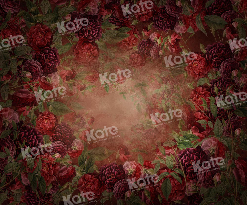 Kate Dark Red Rose Fine Art Backdrop Designed by Chain Photography - Kate Backdrop AU