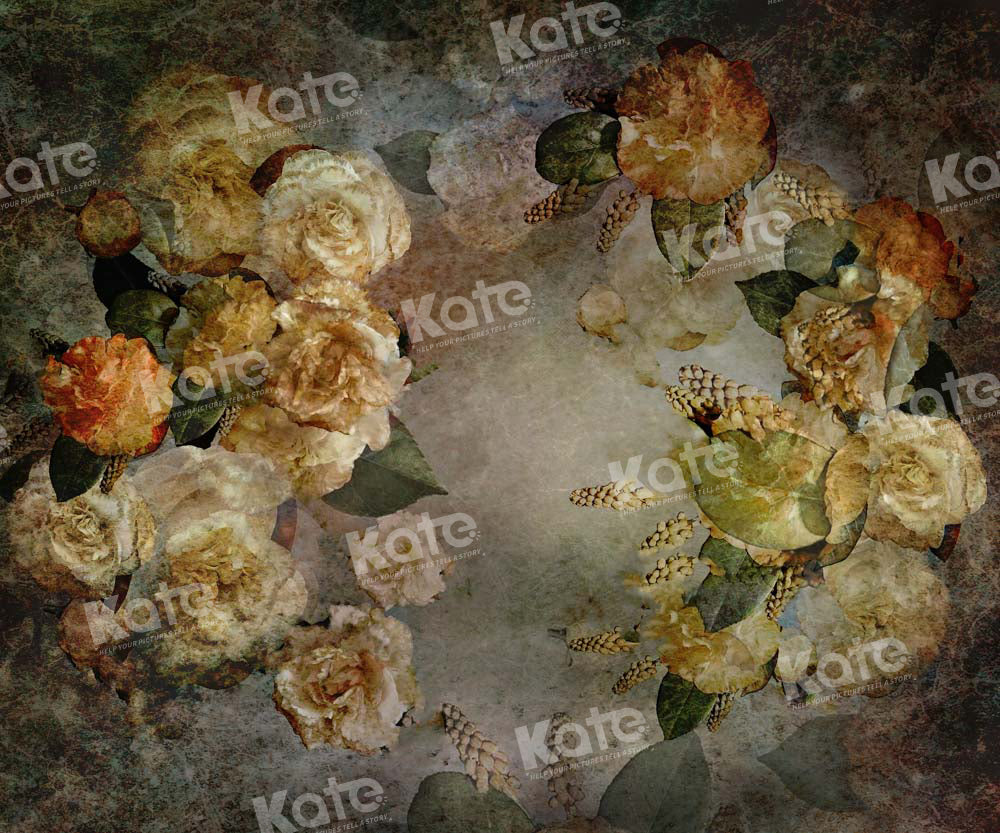 Kate Retro Floral Fine Art Backdrop Designed by Chain Photography - Kate Backdrop AU