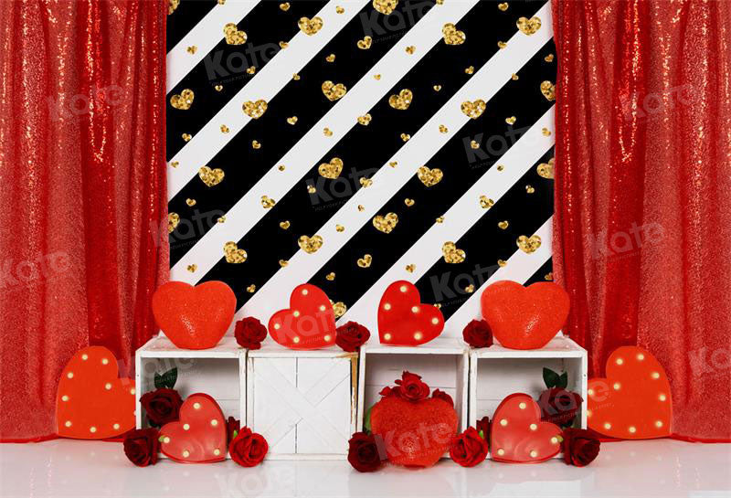 Kate Valentine's Day Love Stage Backdrop for Photography - Kate Backdrop AU