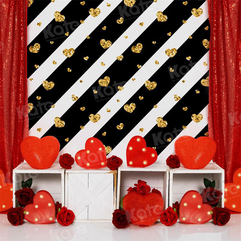 Kate Valentine's Day Love Stage Backdrop for Photography - Kate Backdrop AU