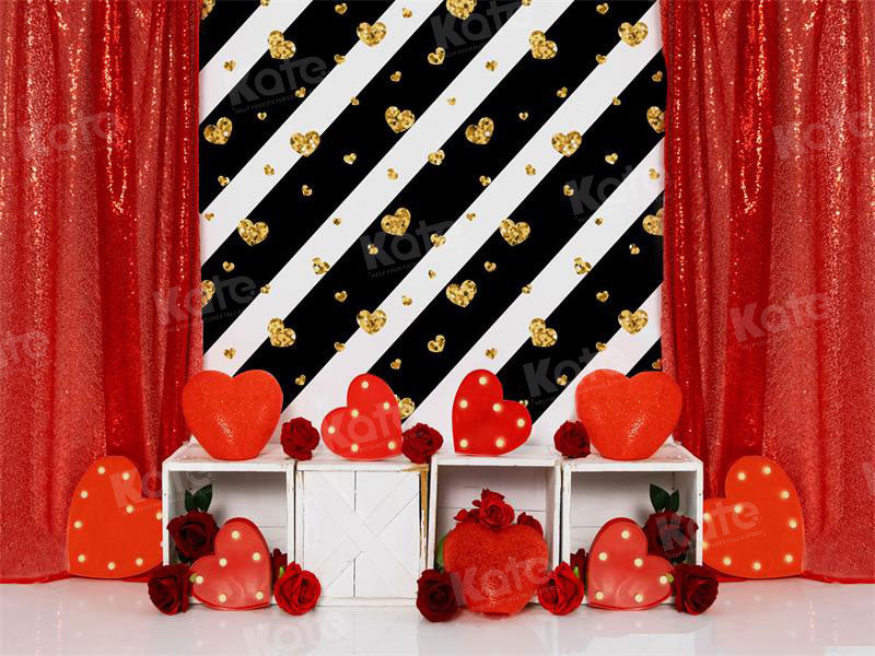 Kate Valentine's Day Love Stage Backdrop for Photography - Kate Backdrop AU