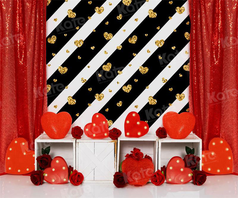 Kate Valentine's Day Love Stage Backdrop for Photography - Kate Backdrop AU