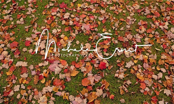 Kate Autumn Fallen Leaves Backdrop Grassland Designed By Michele Ernst Photography - Kate Backdrop AU