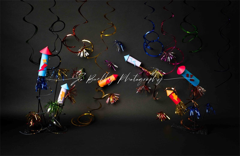 Kate Festival Fireworks Backdrop Black Designed by Jo Buckley Photography - Kate Backdrop AU