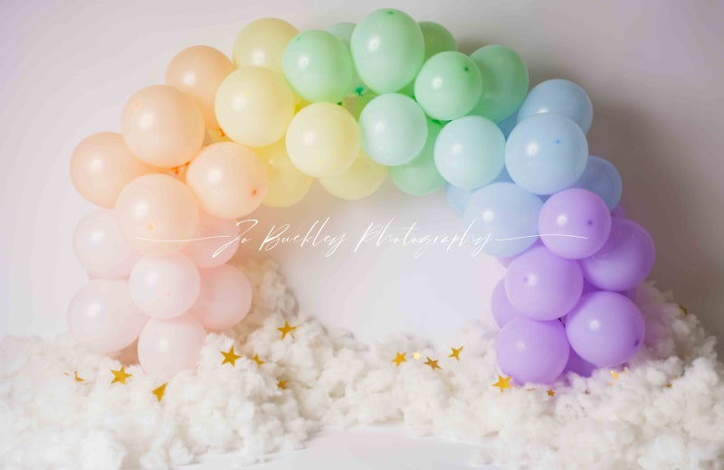Kate Pastel Rainbow Backdrop Birthday Designed by Jo Buckley Photography - Kate Backdrop AU