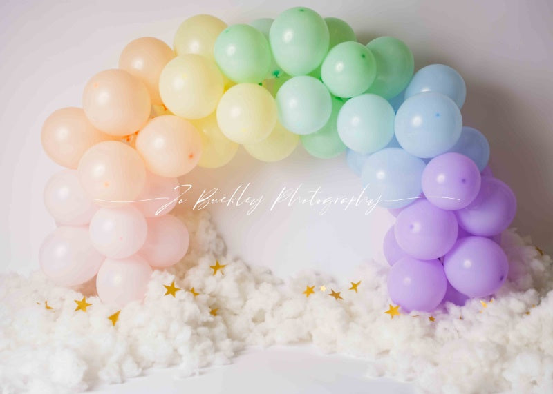 Kate Pastel Rainbow Backdrop Birthday Designed by Jo Buckley Photography - Kate Backdrop AU