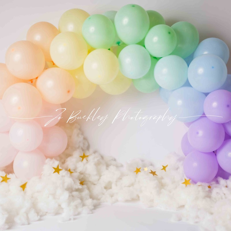 Kate Pastel Rainbow Backdrop Birthday Designed by Jo Buckley Photography - Kate Backdrop AU