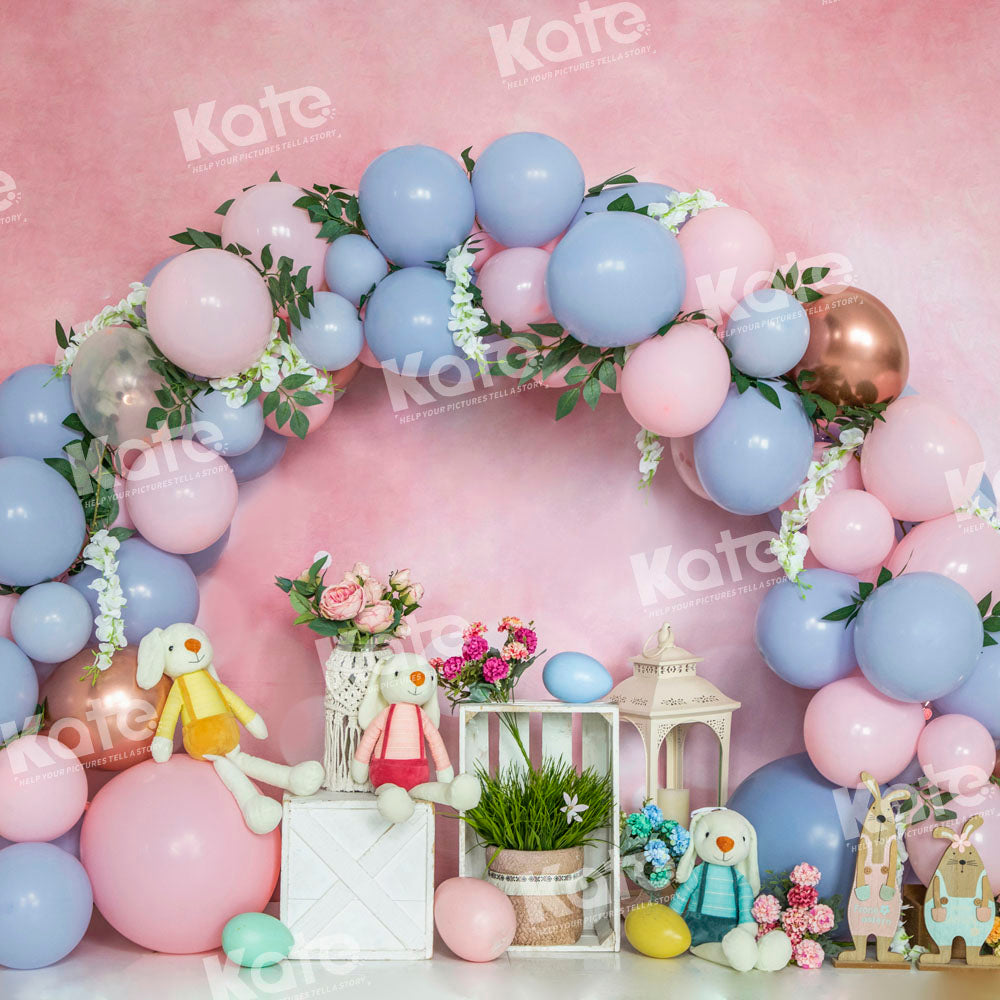 Kate Spring Easter Bunny Backdrop Cake Smash Balloon Designed by Emetselch - Kate Backdrop AU