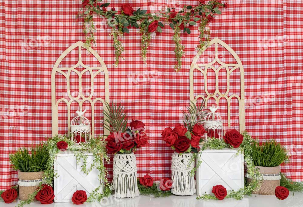 Kate Red Rose Backdrop Manor Valentine's Day Designed by Emetselch - Kate Backdrop AU