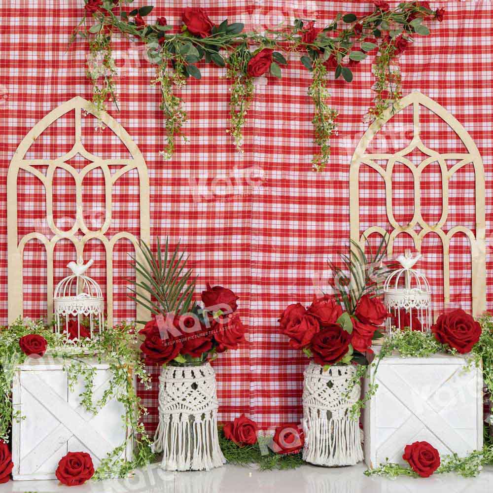 Kate Red Rose Backdrop Manor Valentine's Day Designed by Emetselch - Kate Backdrop AU