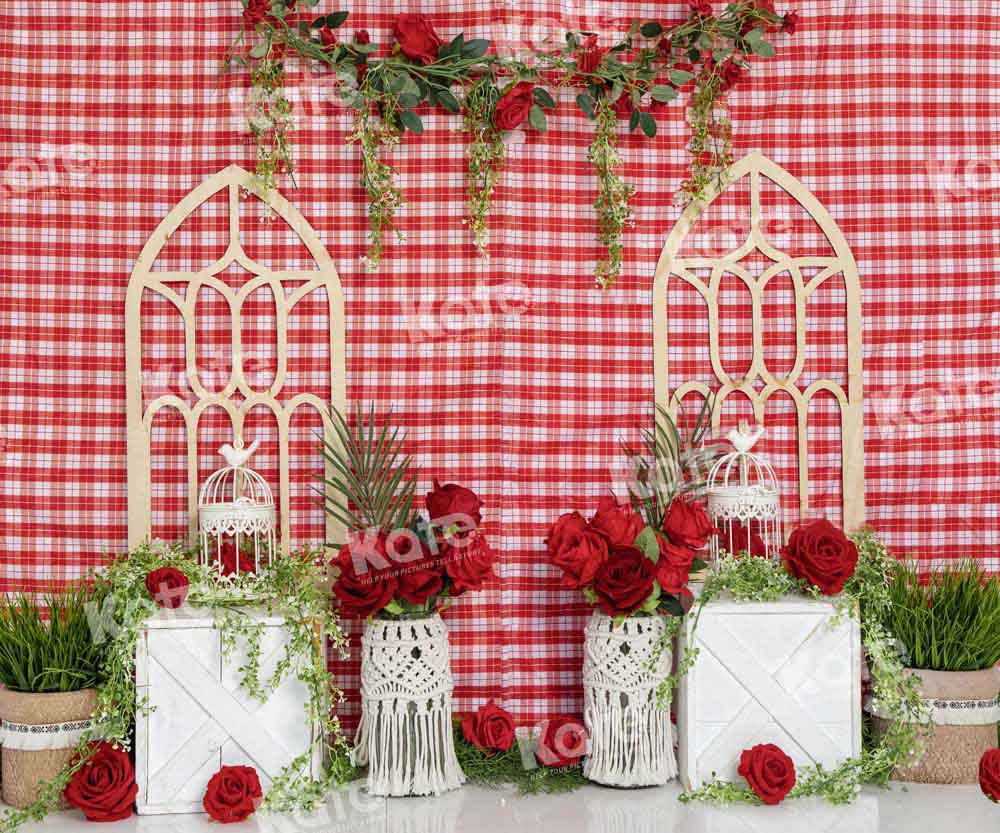 Kate Red Rose Backdrop Manor Valentine's Day Designed by Emetselch - Kate Backdrop AU
