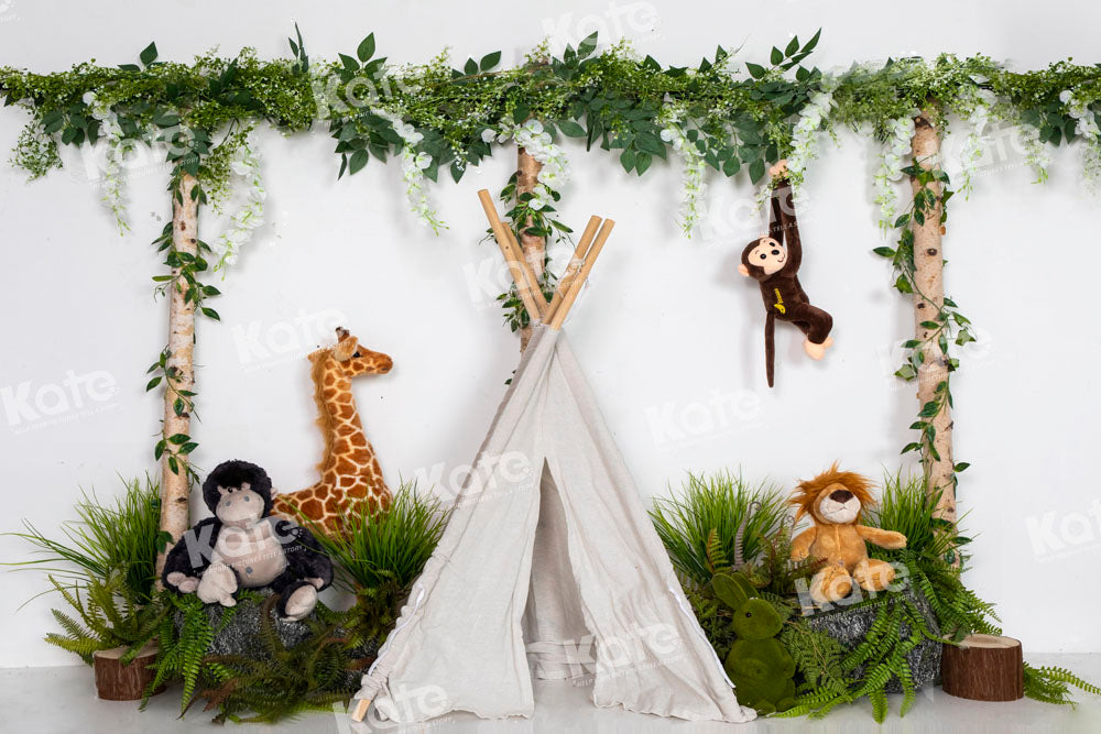 Kate Wild Animals Backdrop Tent Designed by Emetselch - Kate Backdrop AU