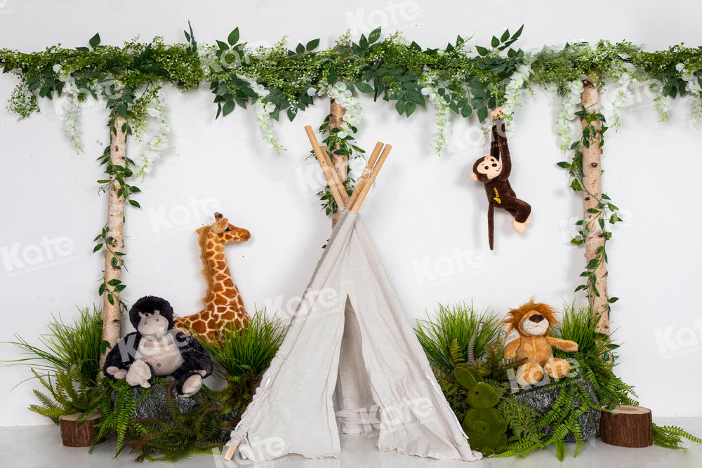 Kate Wild Animals Backdrop Tent Designed by Emetselch - Kate Backdrop AU