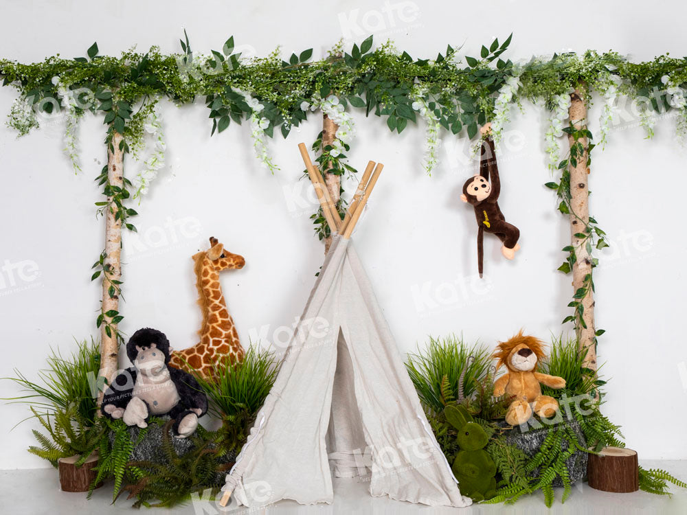 Kate Wild Animals Backdrop Tent Designed by Emetselch - Kate Backdrop AU