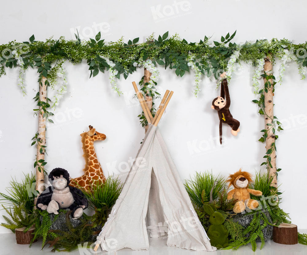 Kate Wild Animals Backdrop Tent Designed by Emetselch - Kate Backdrop AU