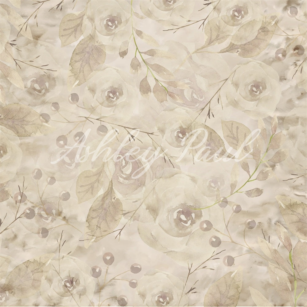 Kate Retro Floral Backdrop Designed by Ashley Paul - Kate Backdrop AU