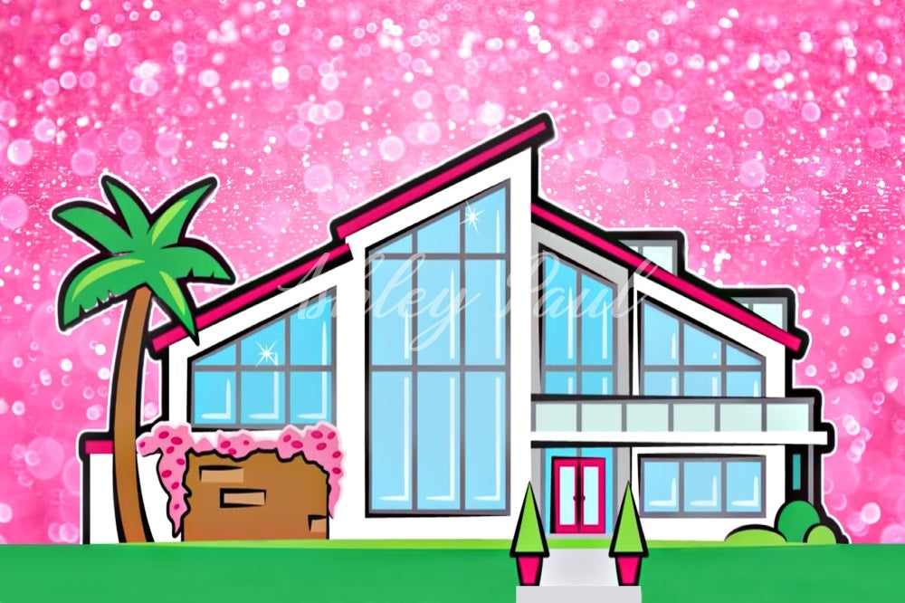 Kate Pink House Backdrop Designed by Ashley Paul - Kate Backdrop AU