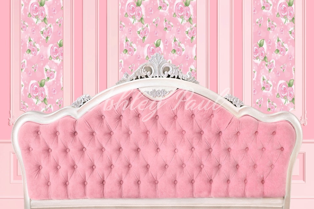 Kate Pink Headboard Boudoir Backdrop Designed by Ashley Paul - Kate Backdrop AU