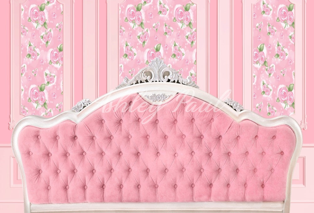 Kate Pink Headboard Boudoir Backdrop Designed by Ashley Paul - Kate Backdrop AU