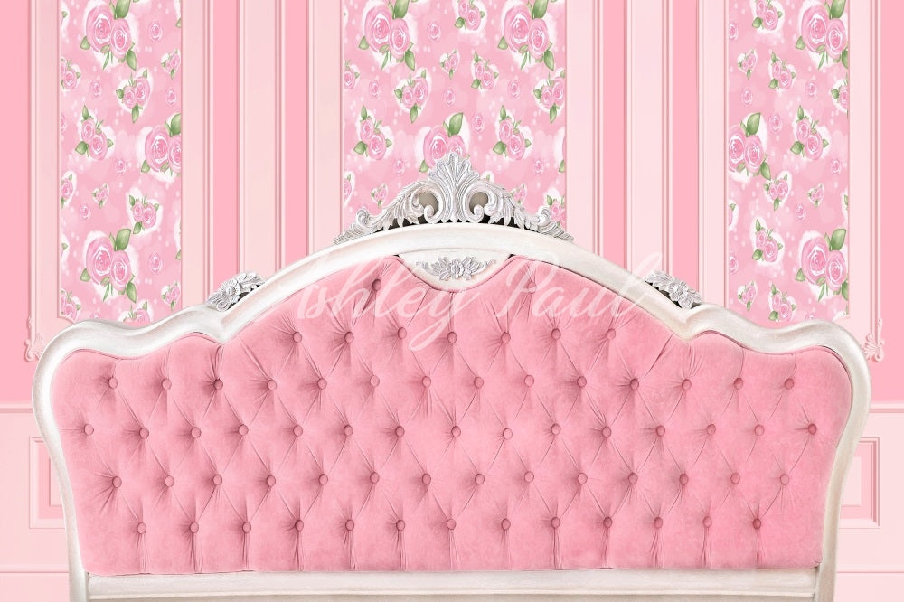 Kate Pink Headboard Boudoir Backdrop Designed by Ashley Paul - Kate Backdrop AU
