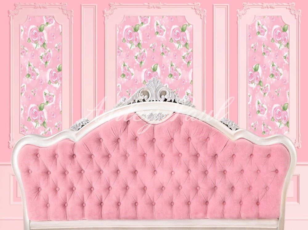Kate Pink Headboard Boudoir Backdrop Designed by Ashley Paul - Kate Backdrop AU