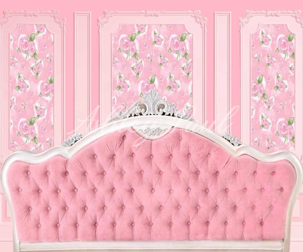 Kate Pink Headboard Boudoir Backdrop Designed by Ashley Paul - Kate Backdrop AU
