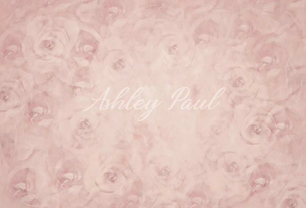 Kate Blushfloral Backdrop Designed by Ashley Paul - Kate Backdrop AU