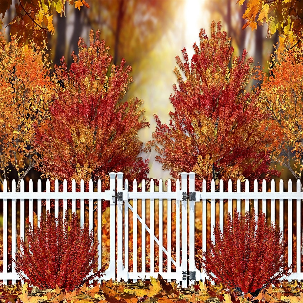 Kate Fall Backdrop Golden Leaves Trees Designed by Ashley Paul - Kate Backdrop AU