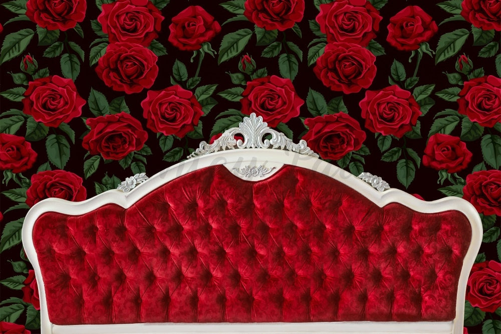 Kate Headboard Rose Backdrop Valentine's Day Designed by Ashley Paul - Kate Backdrop AU
