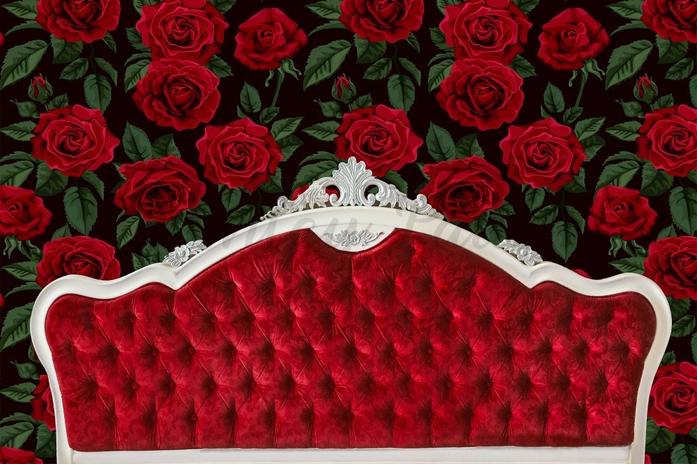Kate Headboard Rose Backdrop Valentine's Day Designed by Ashley Paul - Kate Backdrop AU