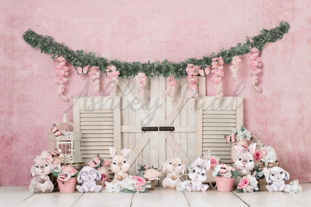 Kate Spring Easter Bunny Backdrop Designed by Ashley Paul - Kate Backdrop AU