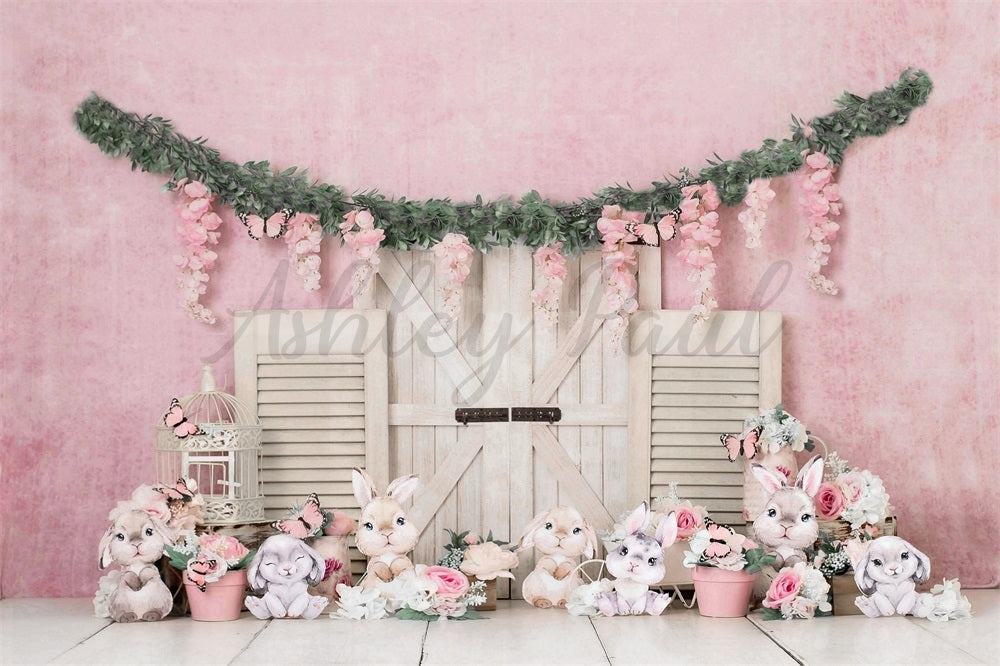 Kate Spring Easter Bunny Backdrop Designed by Ashley Paul - Kate Backdrop AU