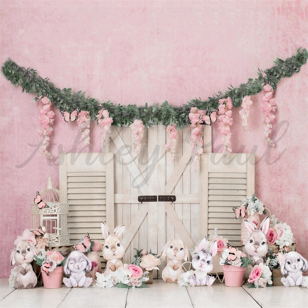Kate Spring Easter Bunny Backdrop Designed by Ashley Paul - Kate Backdrop AU