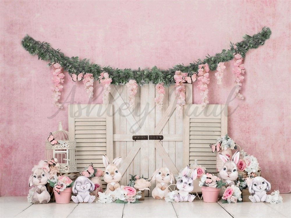 Kate Spring Easter Bunny Backdrop Designed by Ashley Paul - Kate Backdrop AU