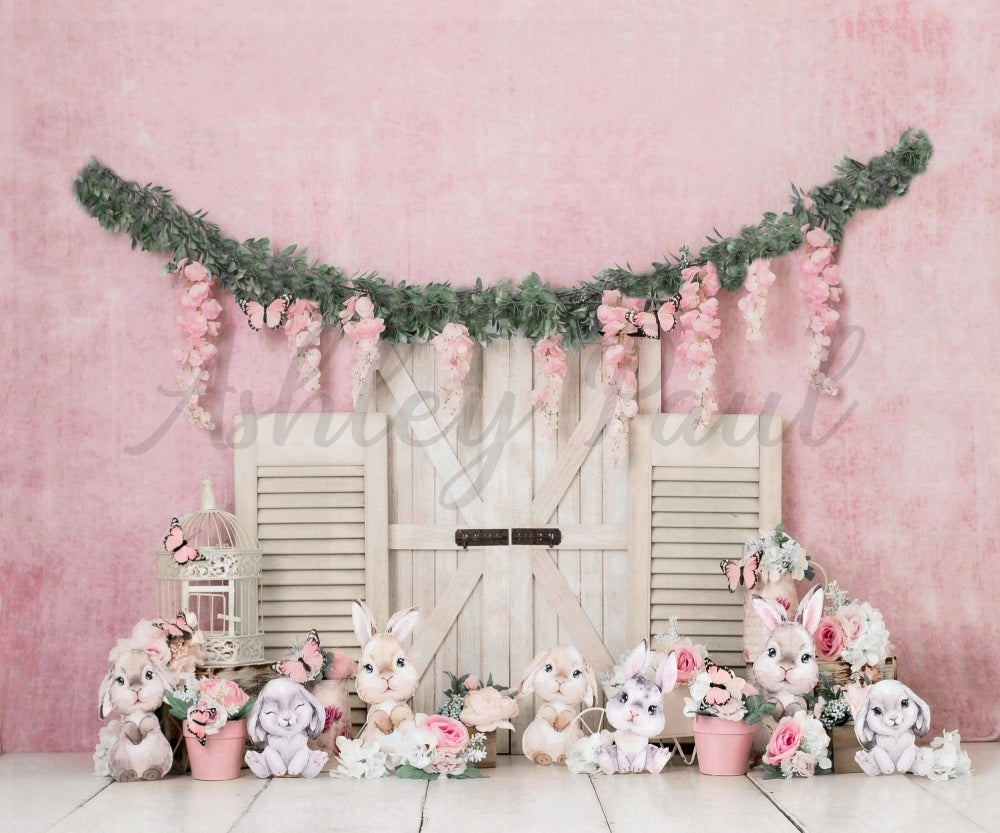 Kate Spring Easter Bunny Backdrop Designed by Ashley Paul - Kate Backdrop AU