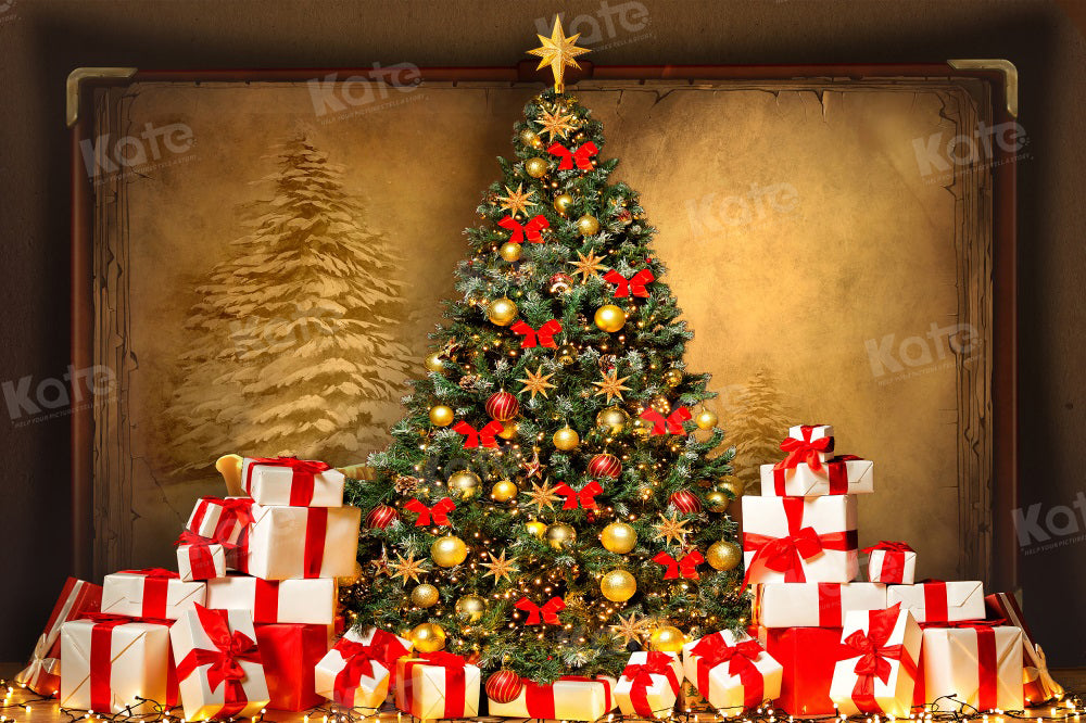 Kate Christmas Tree Magic Book Gifts Backdrop for Photography - Kate Backdrop AU