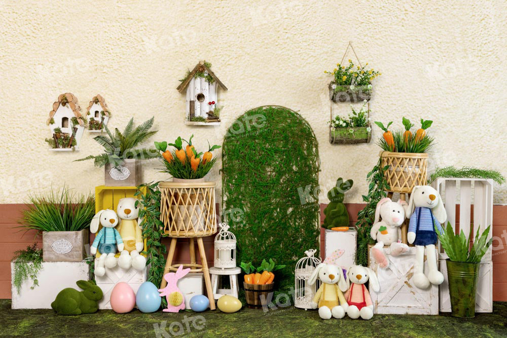 Kate Spring/Easter Bunny Backdrop Flower Egg Designed by Emetselch - Kate Backdrop AU